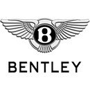 Bentley logo featuring a stylized 'B' with wings and the brand name below.