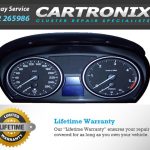 BMW instrument cluster with speedometer and tachometer gauges, measuring 88-inch.