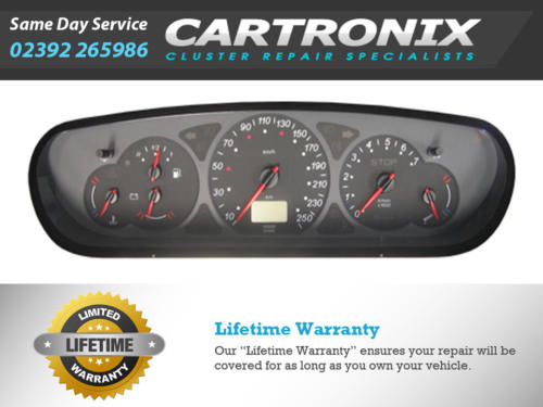 5-inch Citroen C5 instrument cluster dashboard with speedometer and gauges.