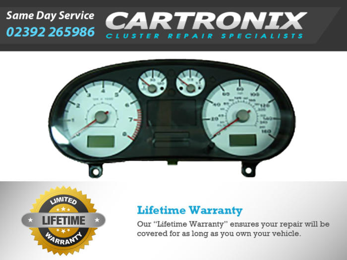 Instrument cluster dashboard for Seat Leon 1 with speedometer and gauges, measuring 1-inch.