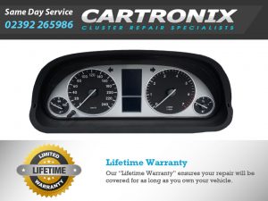 Mercedes B-Class W169 W246 dashboard instrument cluster with speedometer and display.