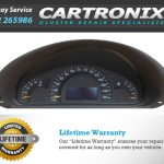 Mercedes W203 instrument cluster with speedometer and LCD display, measuring 203-inch.
