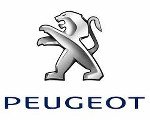 Peugeot Logo Silver Peugeot logo featuring a lion in a standing position above the brand name.
