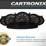 Instrument cluster for Porsche Boxster featuring speedometer, tachometer, and gauges.