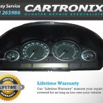 Instrument cluster for Range Rover featuring speedometer, tachometer, and fuel gauge.