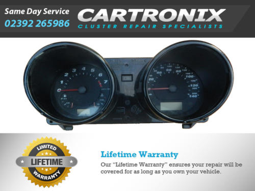 Dashboard instrument cluster for Seat Arosa with speedometer and fuel gauge.