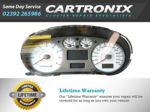 Repair service for a 2-inch instrument cluster from a Seat Ibiza by Cartronix.