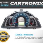 Volkswagen Fox instrument cluster with speedometer, tachometer, and digital display.