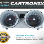 VW Lupo instrument cluster dashboard with speedometer and tachometer gauges.