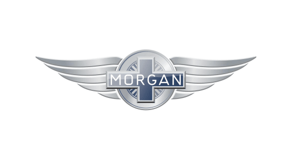 Morgan logo featuring a circular emblem with wings and the name 'Morgan' in the center.